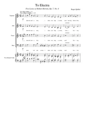 To Electra Op. 7 No. 4