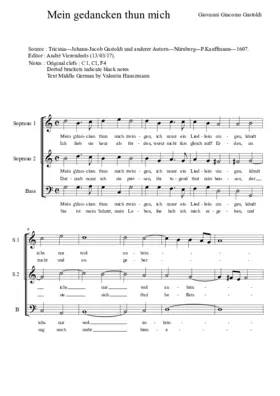 Mein Gedancken thun mich zwingen