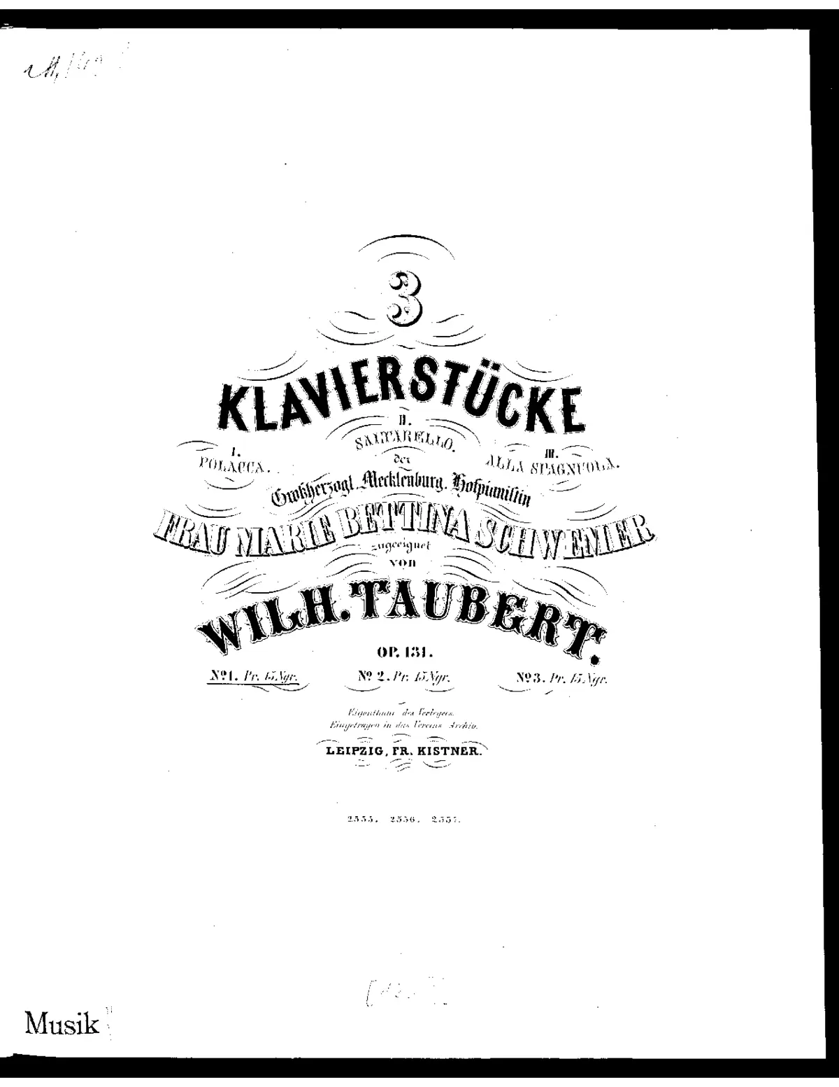 3 Klavierstücke - Page 1