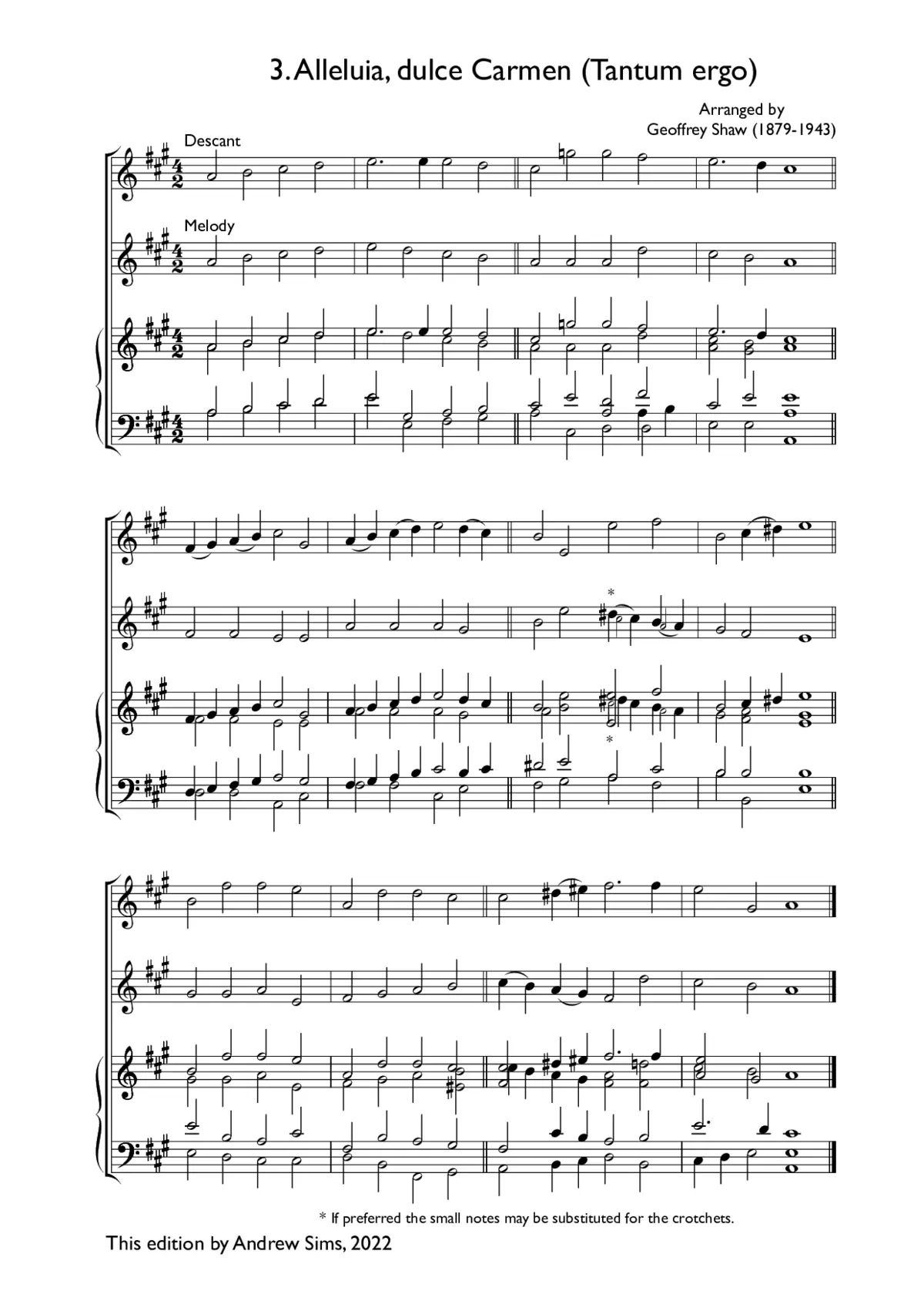 Alleluia, dulce Carmen - Page 1