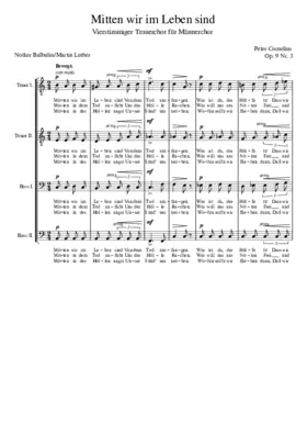 Mitten wir im Leben sind