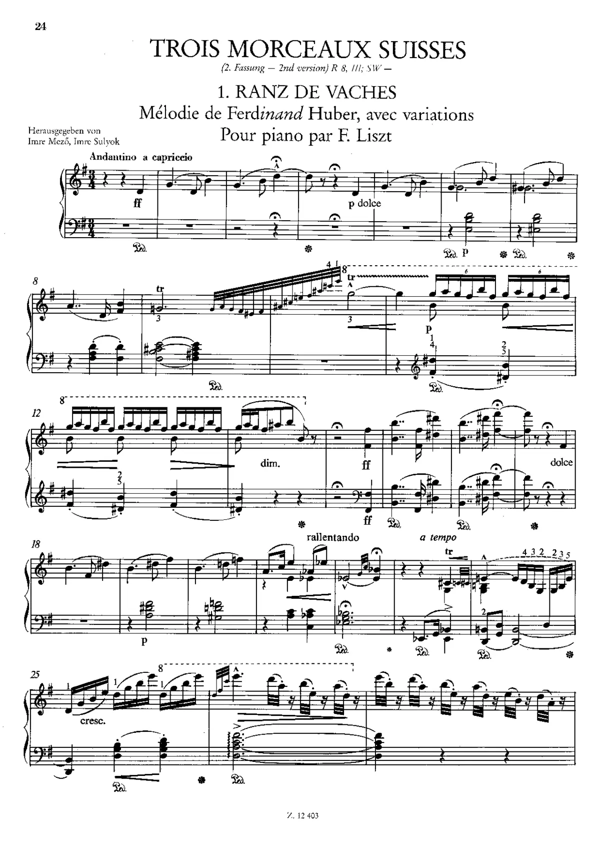 Trois morceaux suisses - Page 1