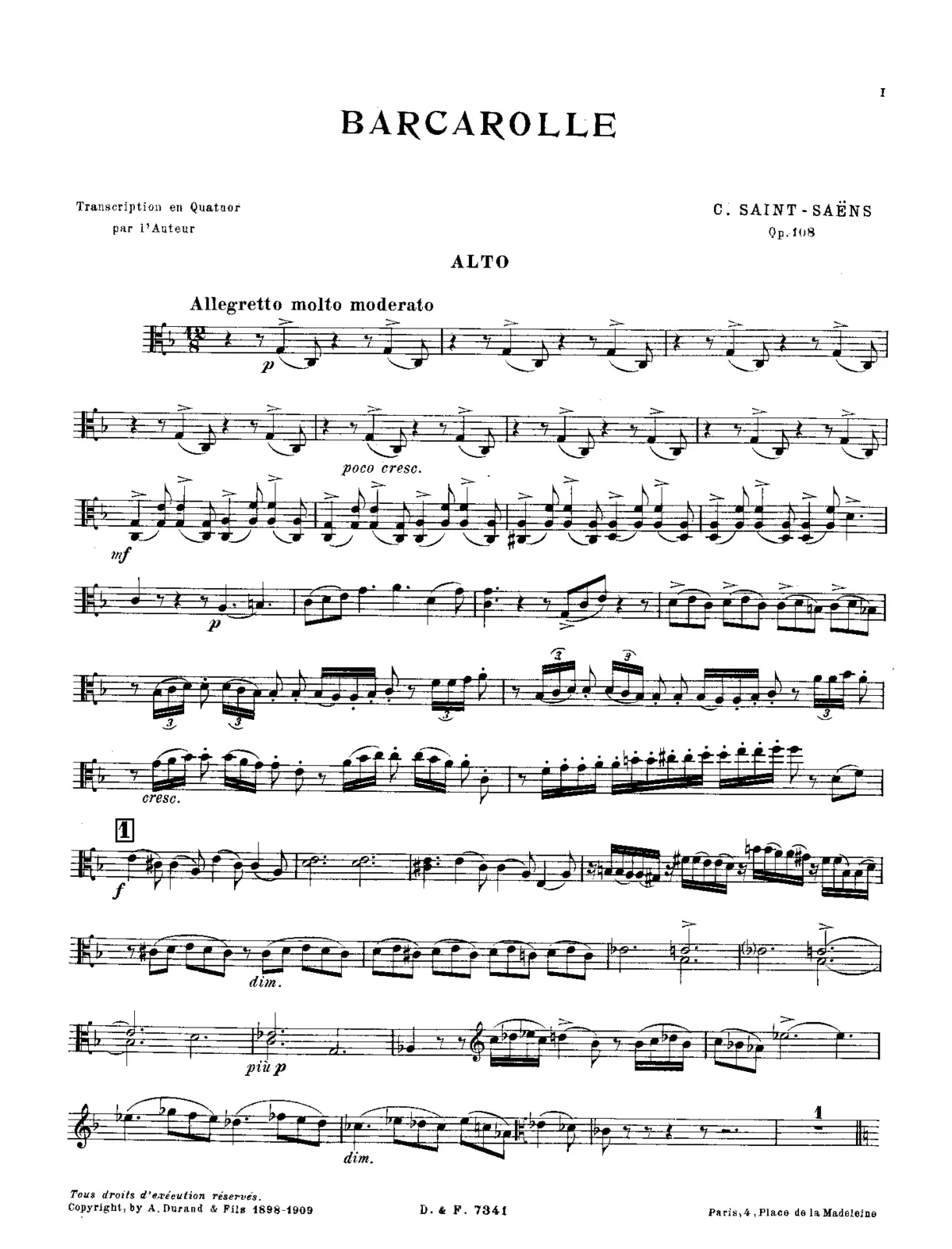Barcarolle - Page 1
