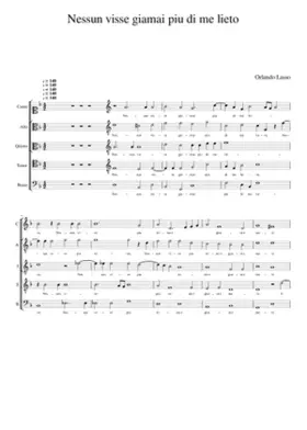 Nessun visse giamai piu di me lieto