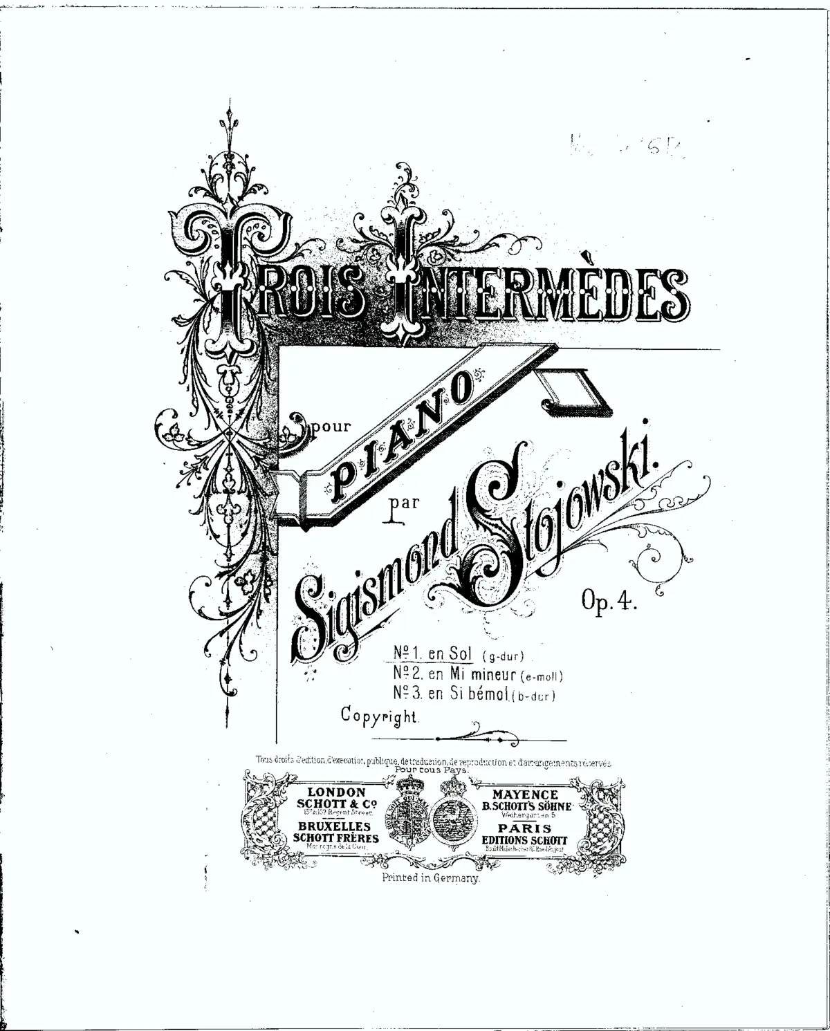 3 Intermèdes - Page 1