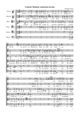 Cantate Domino canticum novum a6