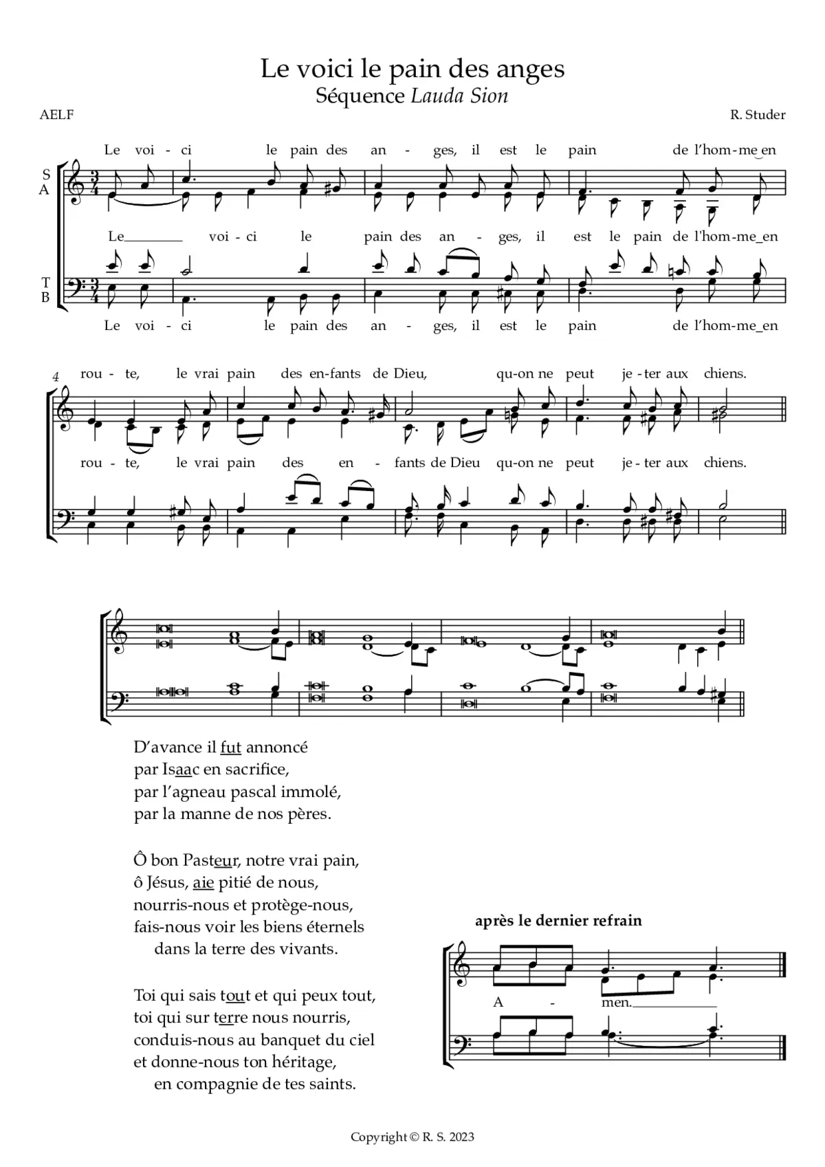 Le voici le pain des Anges - Page 1