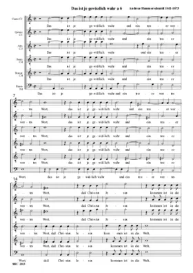 Das ist je gewisslich wahr a 6