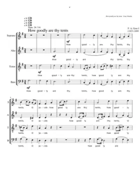 How goodly are thy tents