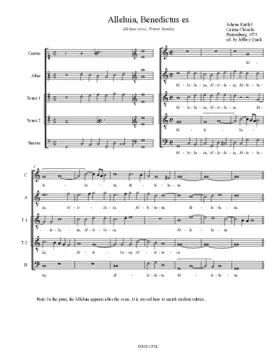 Alleluia. Benedictus es