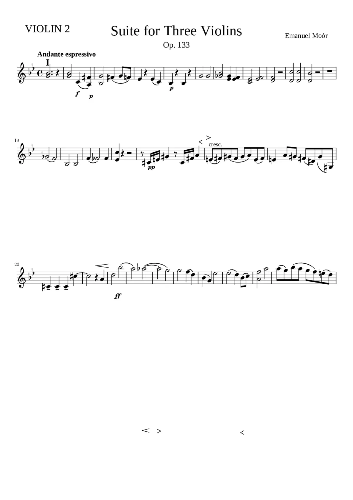 Suite for 3 Violins Op.133 - Page 1