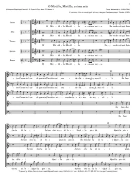 O Mirtillo, Mirtillo anima mia