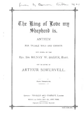 The King of Love my Shepherd is
