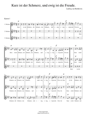 Kurz ist der Schmerz und ewig ist die Freude WoO 163