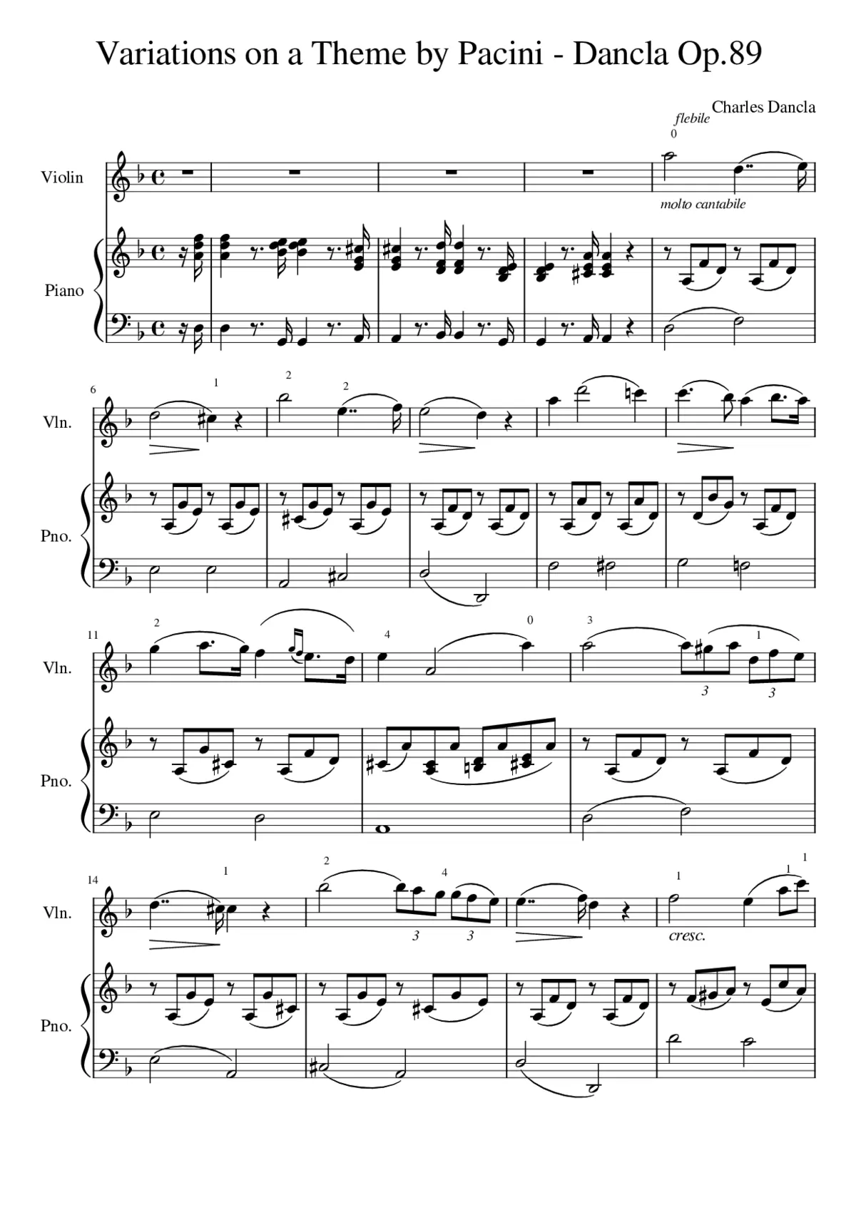 Theme and Variations - Page 1