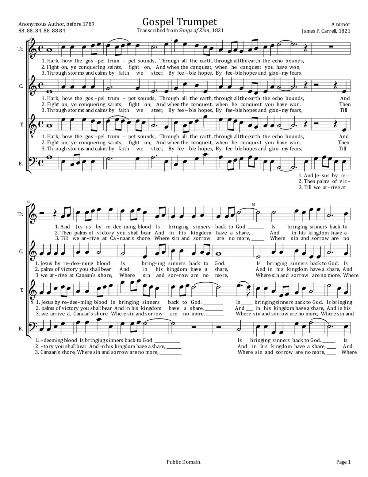Gospel Trumpet - Page 1