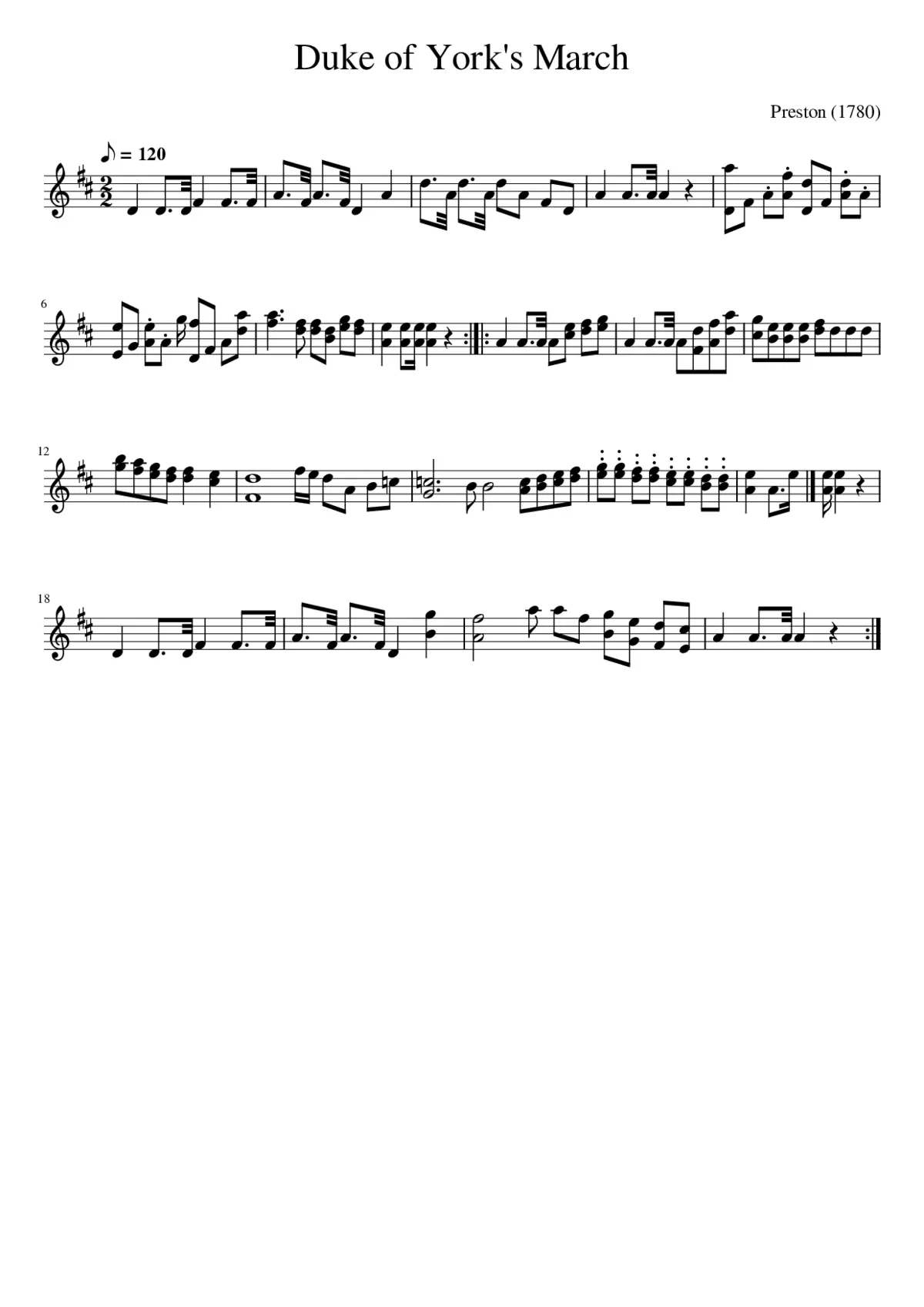 Duke of York's March - Page 1