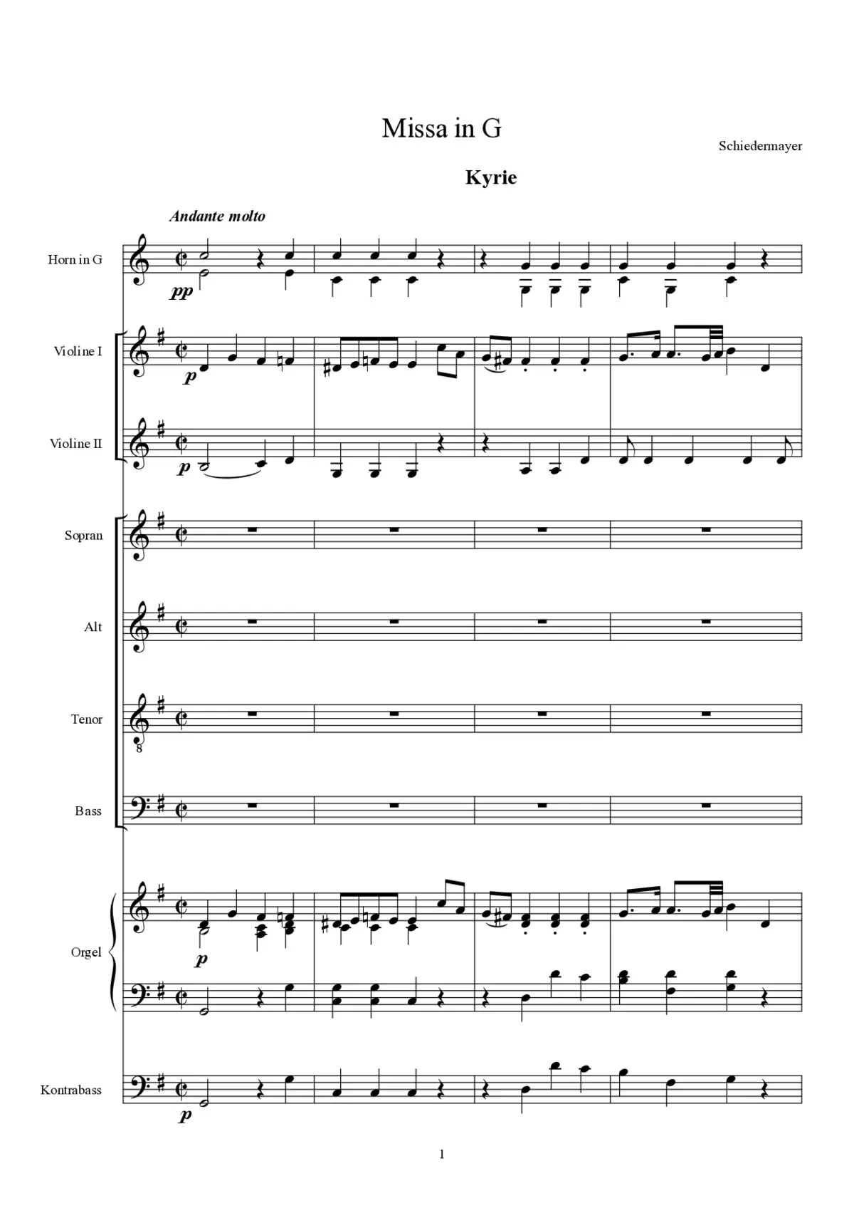 Missa in G Major - Page 1