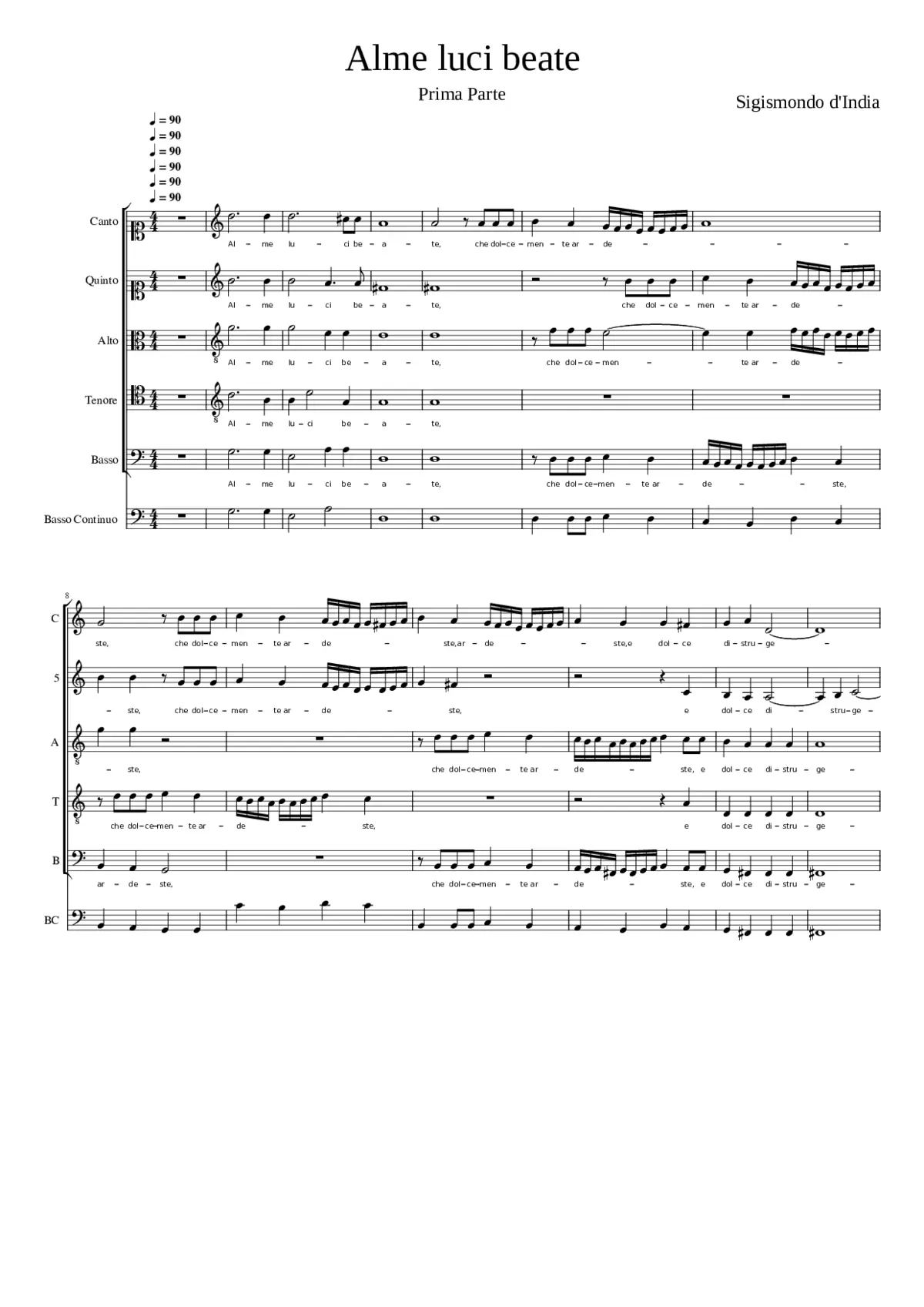 Alme luci beate - Page 1