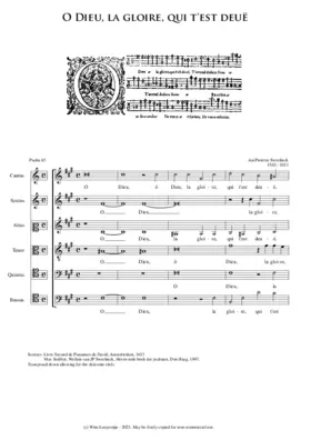 Pseaume 65 - O Dieu la glorie qui t'est deué