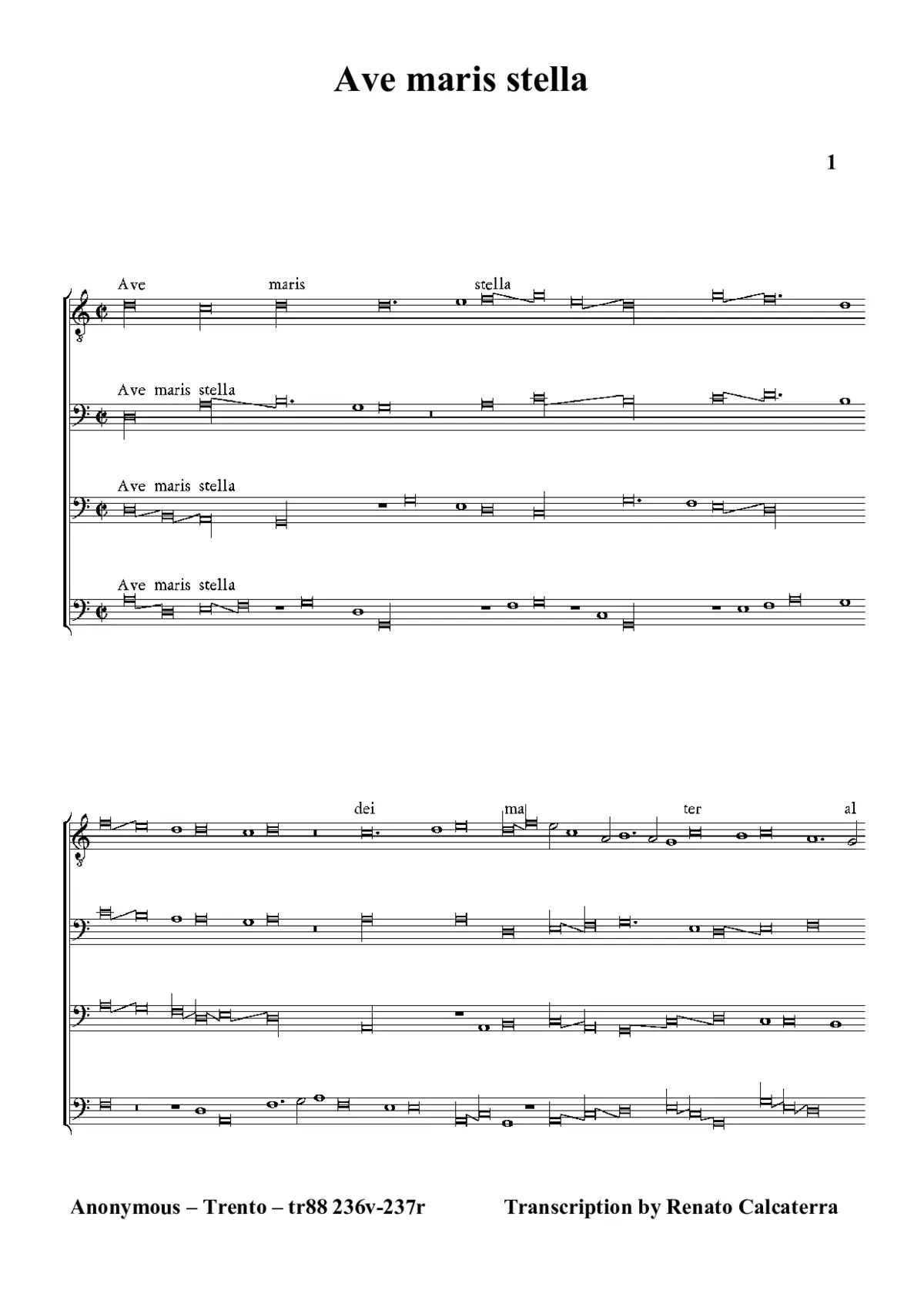 Ave maris stella IV - Page 1