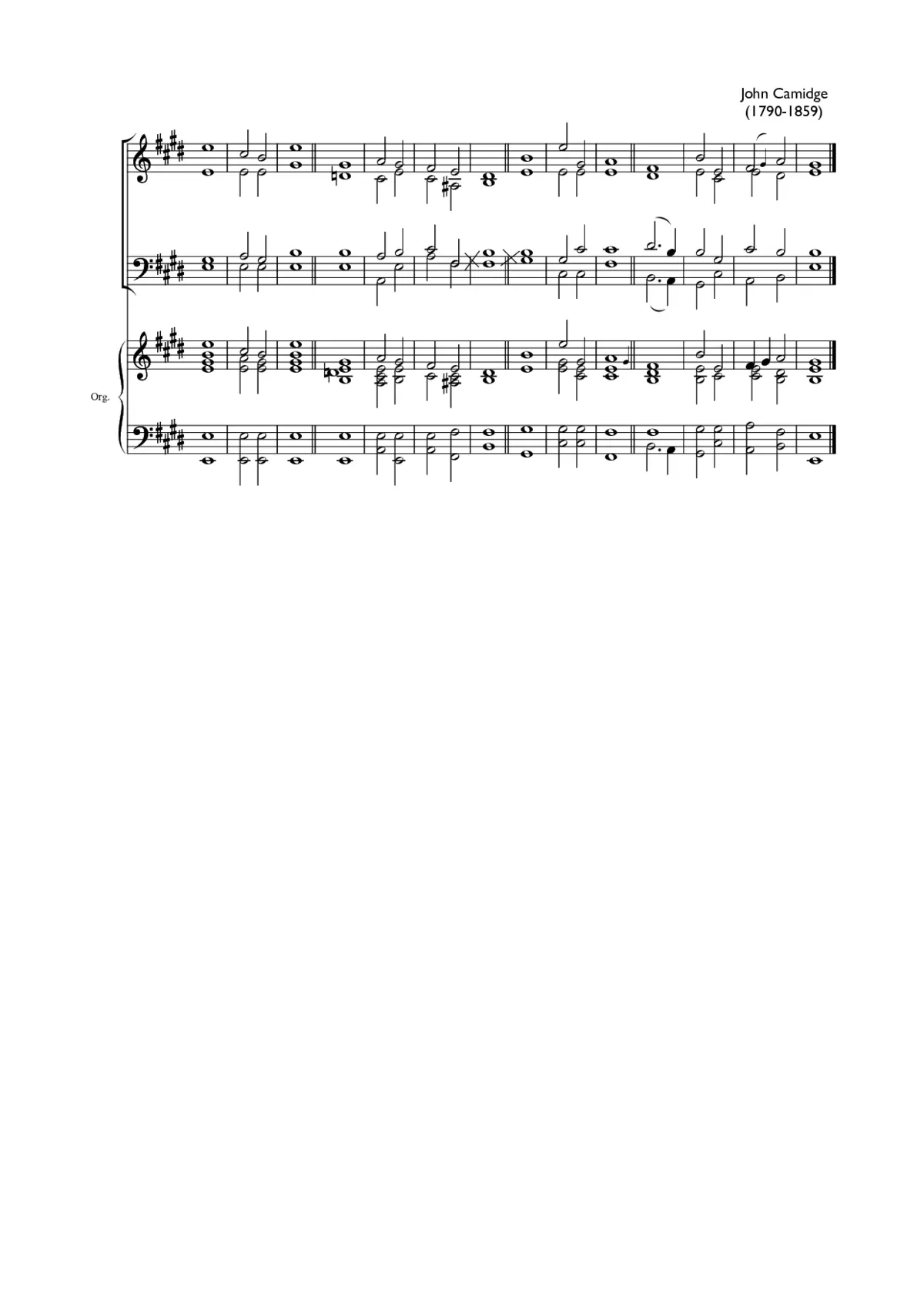 Double chant in E major II - Page 1
