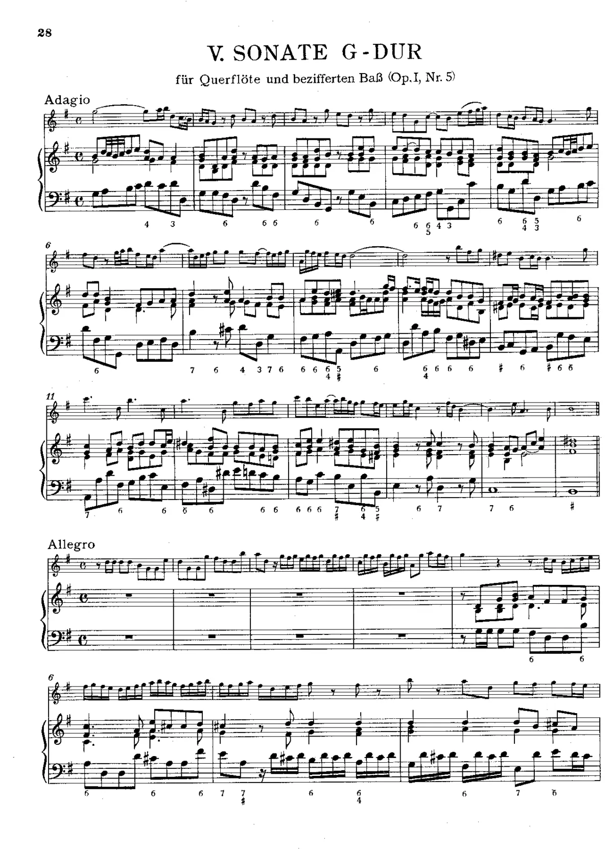 Flute Sonata in G major - Page 1