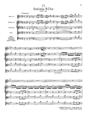 Sinfonia in B flat major