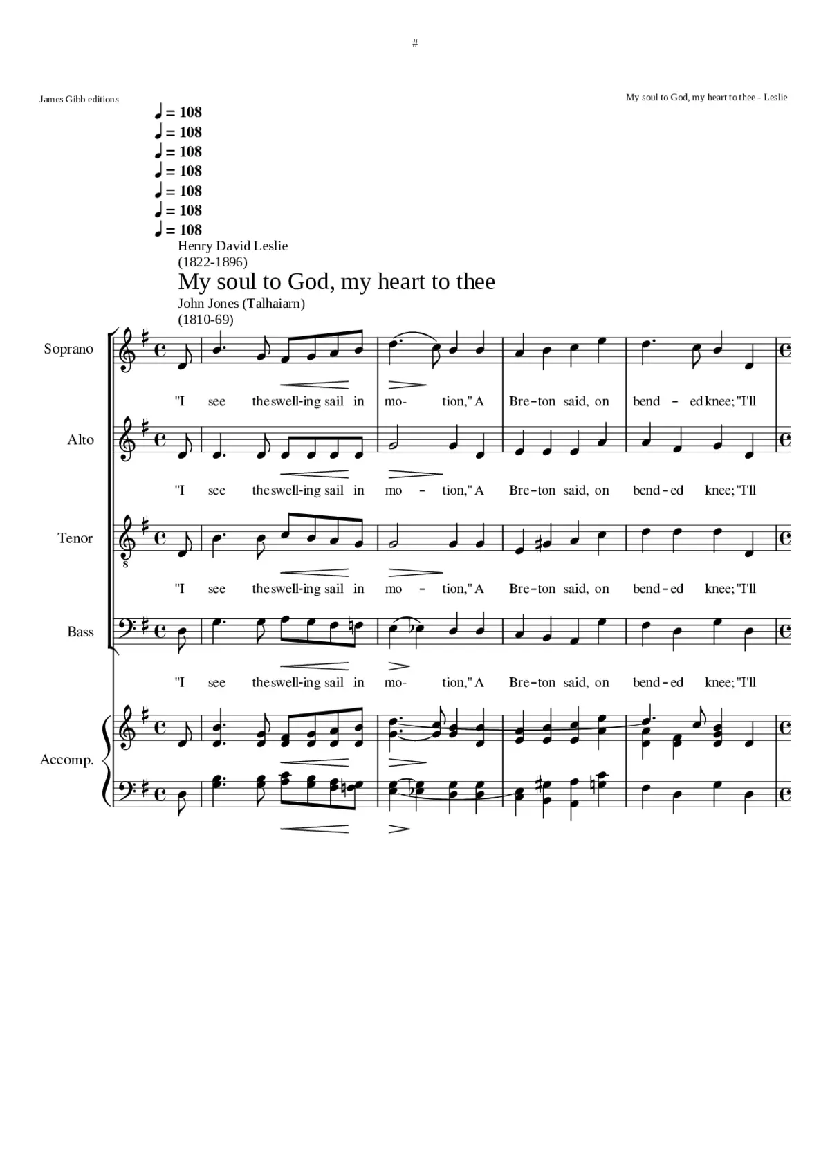 My soul to God my heart to thee - Page 1