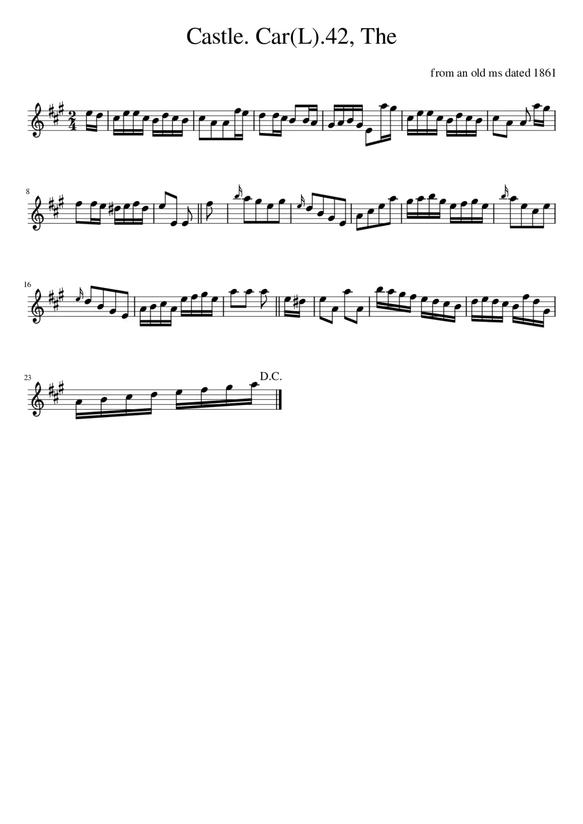 The Castle. Car(L).42 - Page 1