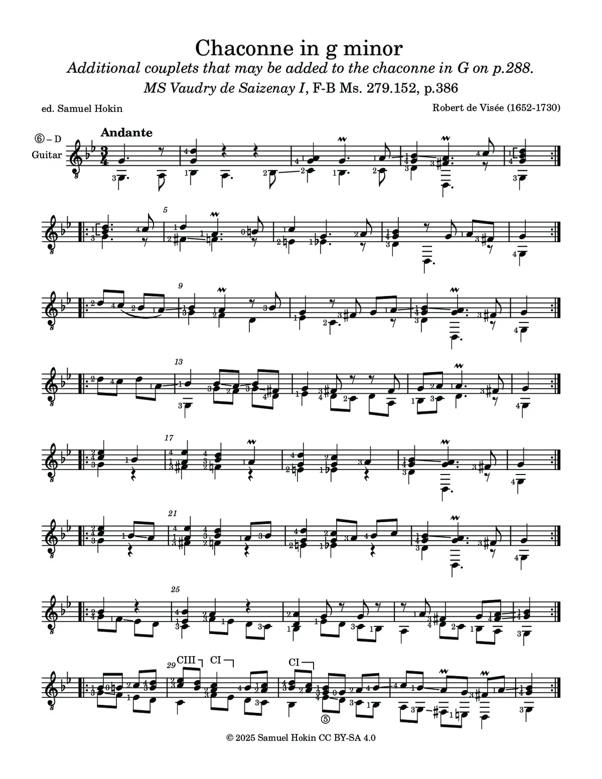 Chaconne in g minor - Page 1