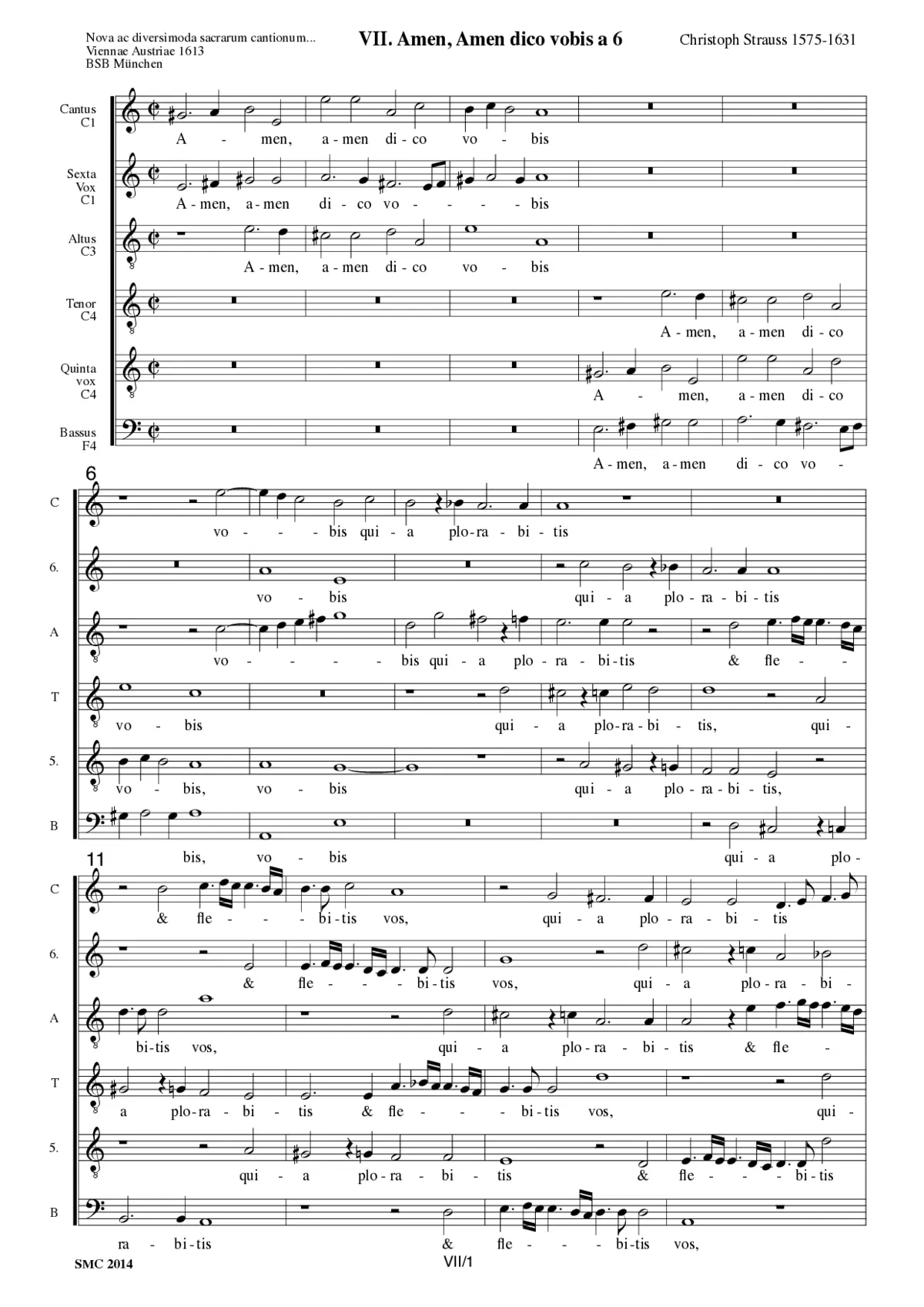 Amen, Amen dico vobis a 6 - Page 1