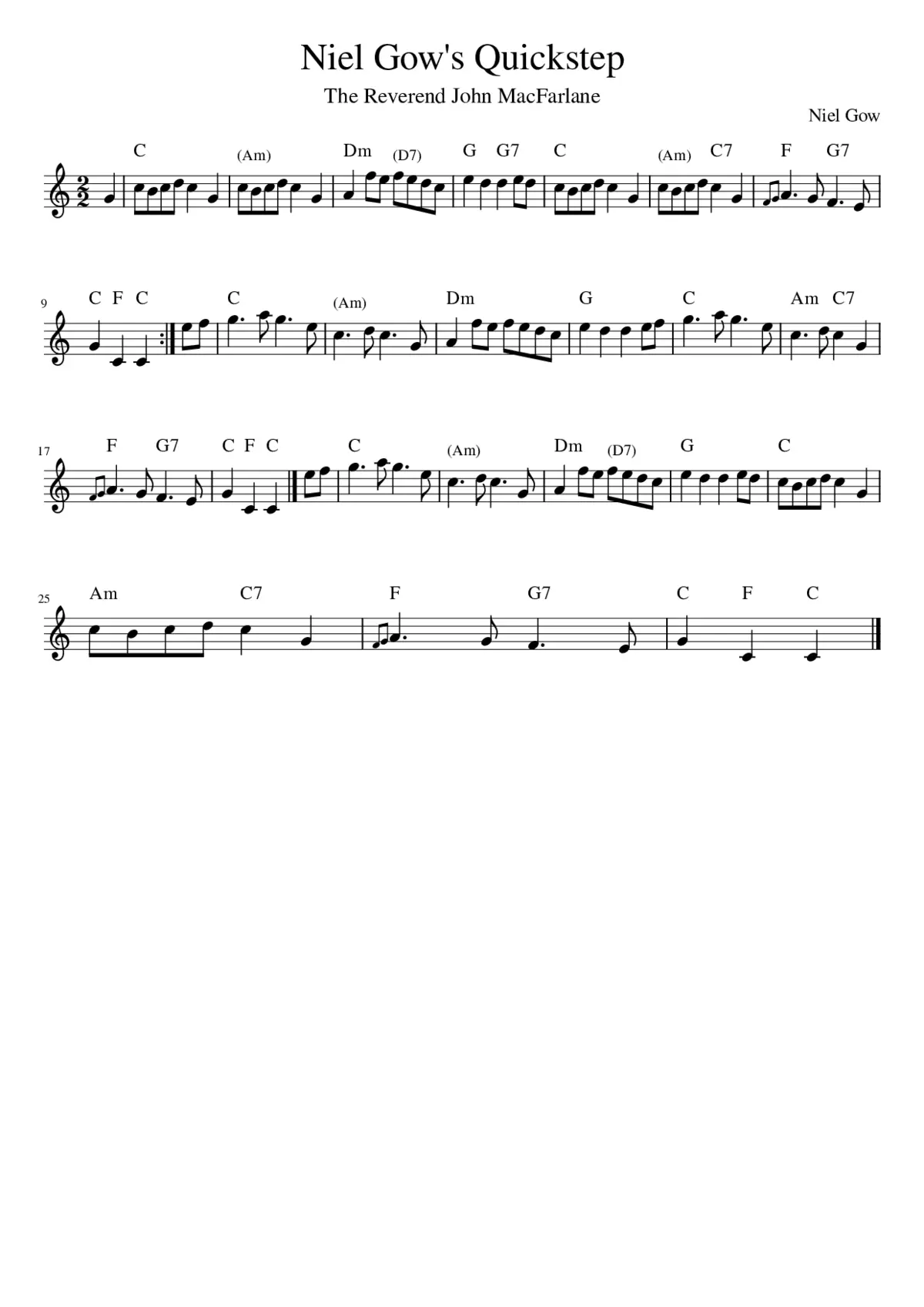 Niel Gow's Quickstep - Page 1