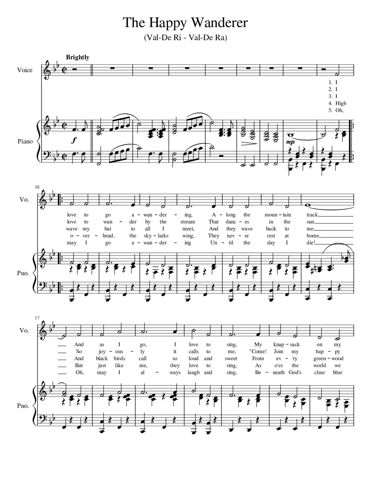 The Happy Wanderer - Page 1