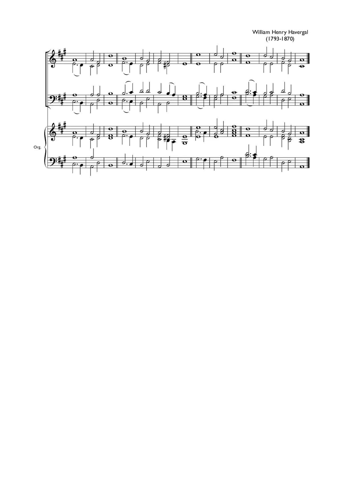 Double chant in A major II - Page 1