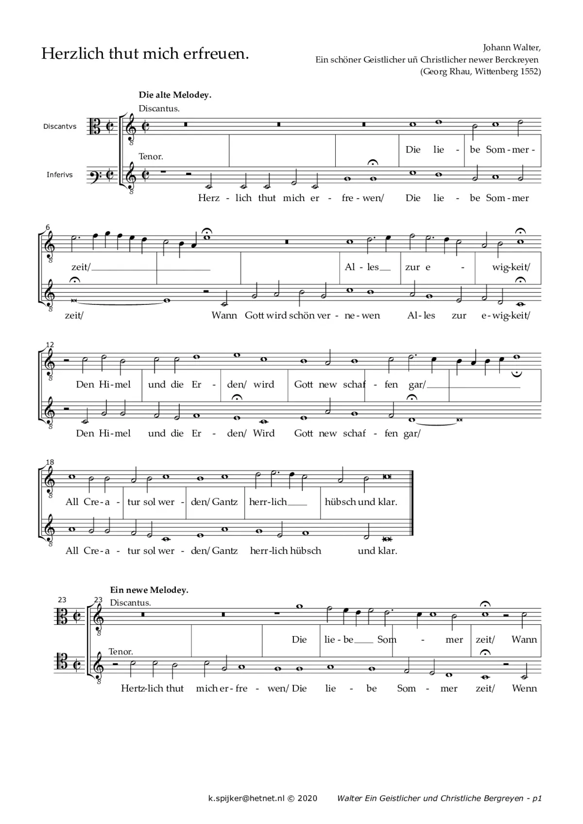 Herzlich tut mich erfreuen - Page 1