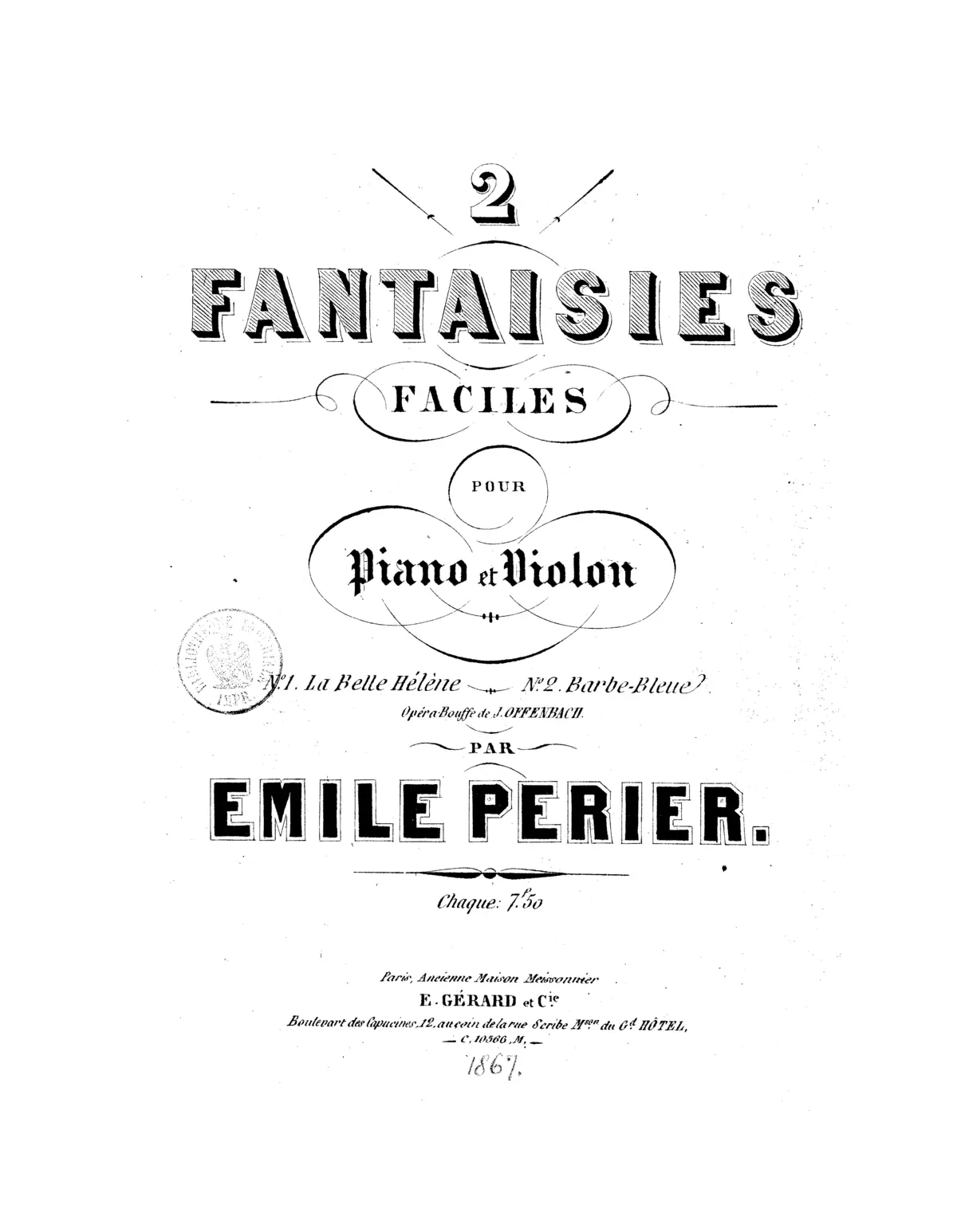 Deux fantaisies faciles pour piano et violon - Page 1