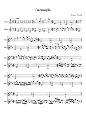 Passacaglia For 2 Violins