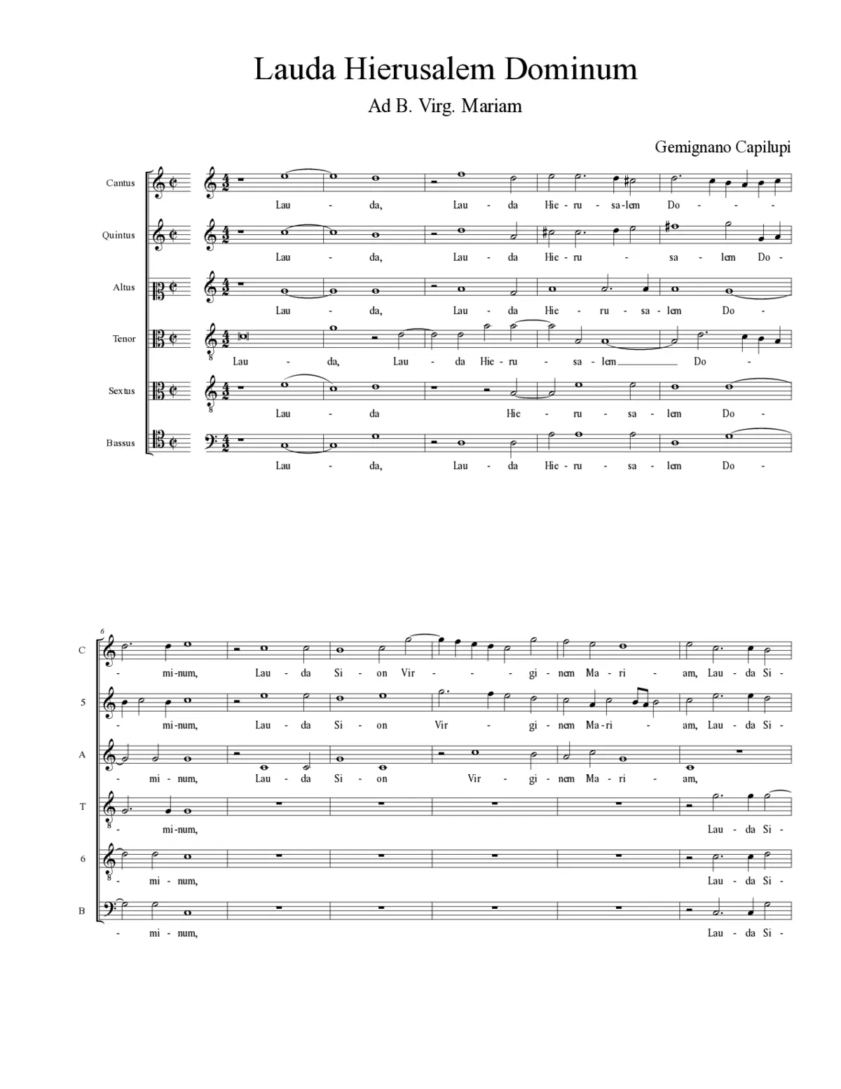 Lauda Hierusalem Dominum - Page 1