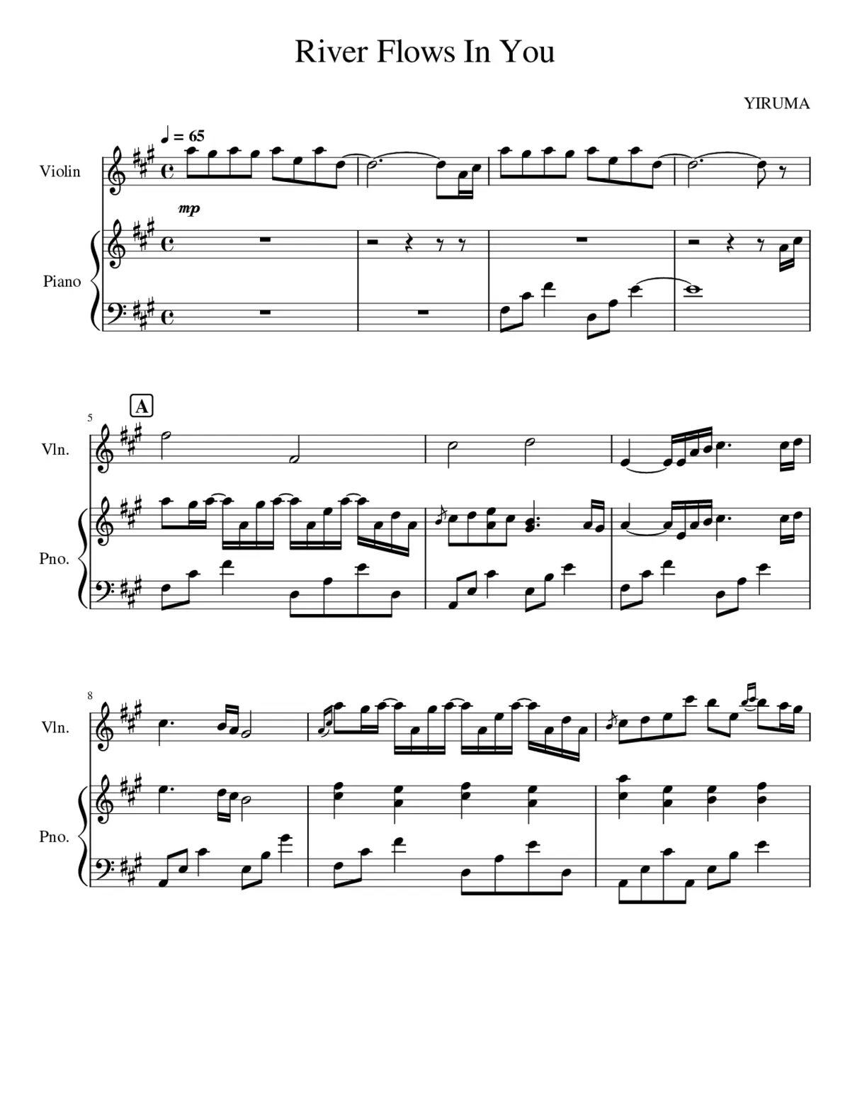 River Flows in You - Page 1