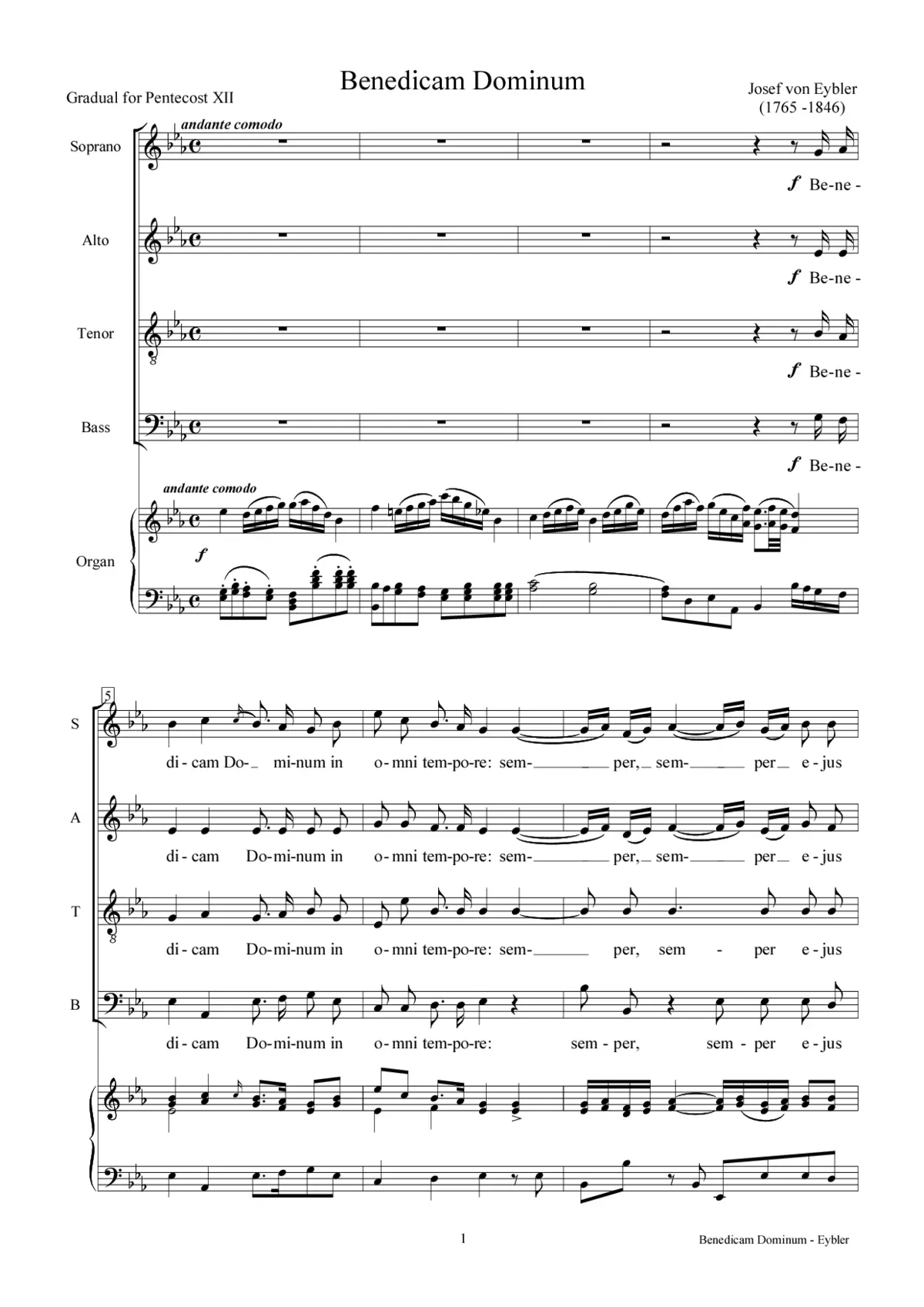 Benedicam Dominum - Page 1