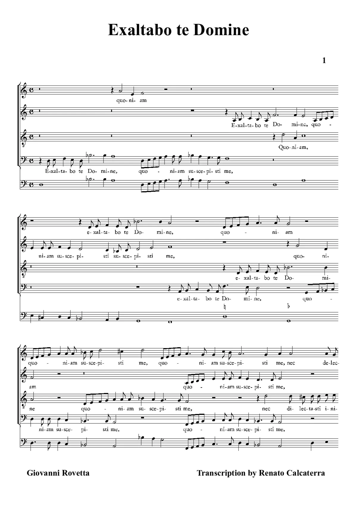 Exaltabo te Domine - Page 1