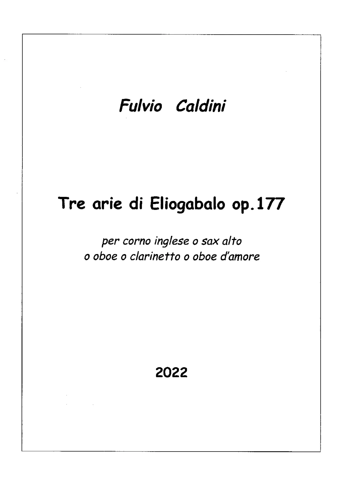 3 Arie di Eliogabalo - Page 1