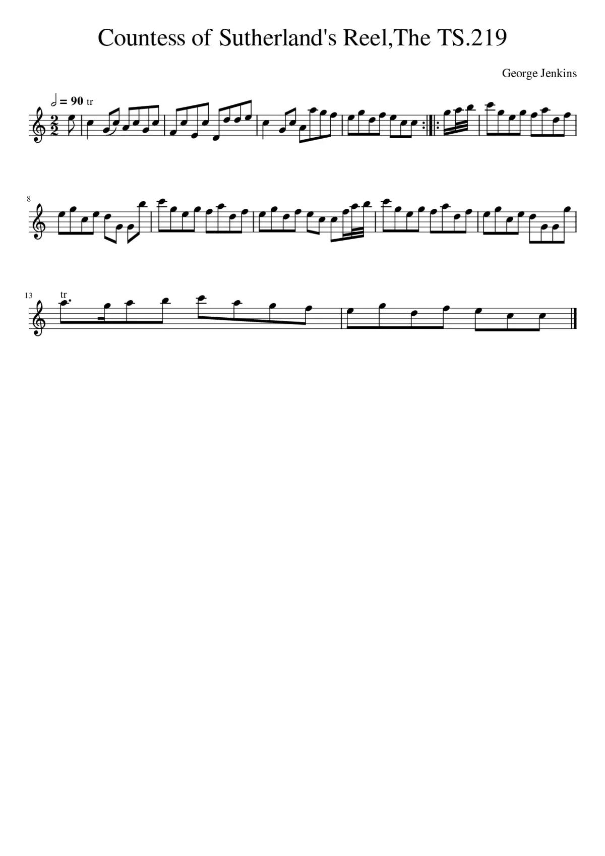 Countess of Sutherland's ReelThe TS.219 - Page 1