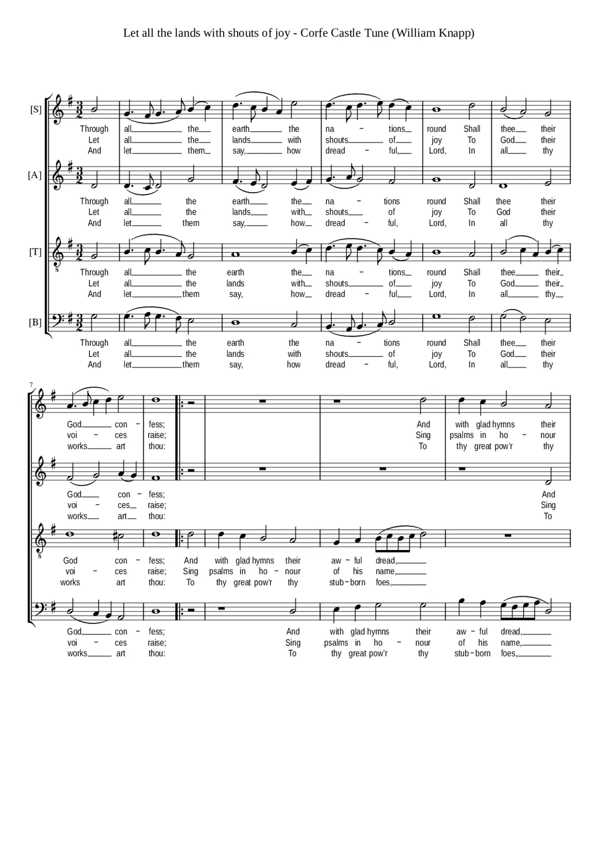 Let all the lands with shouts of joy - Page 1