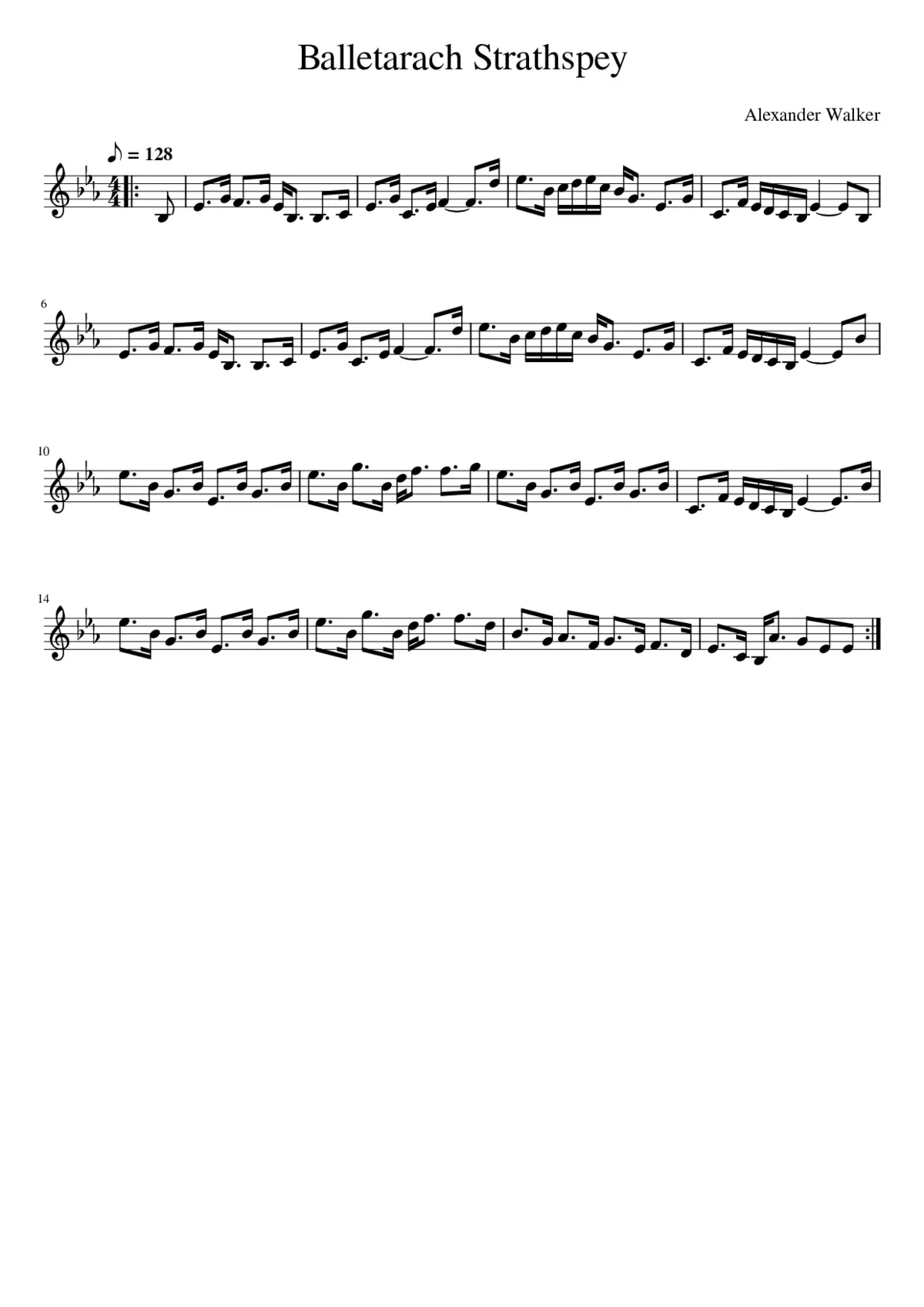 Balletarach Strathspey - Page 1