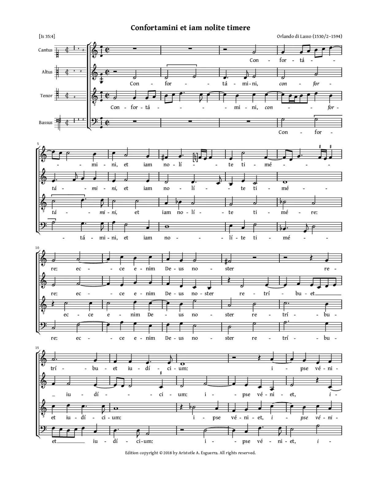 Confortamini et jam nolite - Page 1