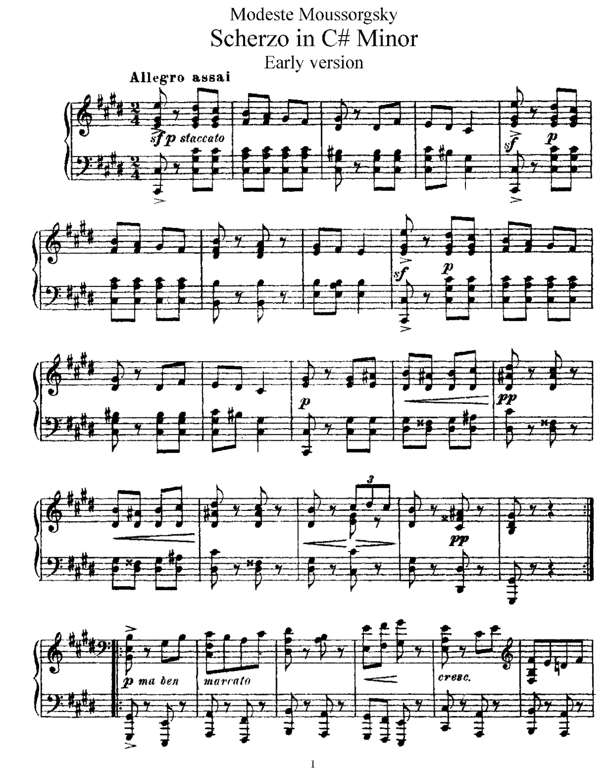Scherzo in C-sharp minor - Page 1