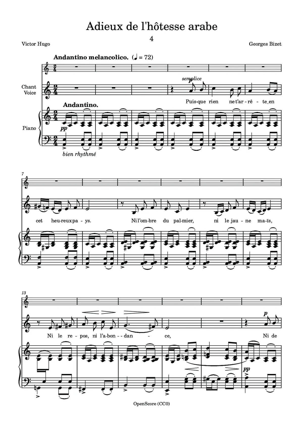 Adieux de l’hôtesse arabe - Page 1