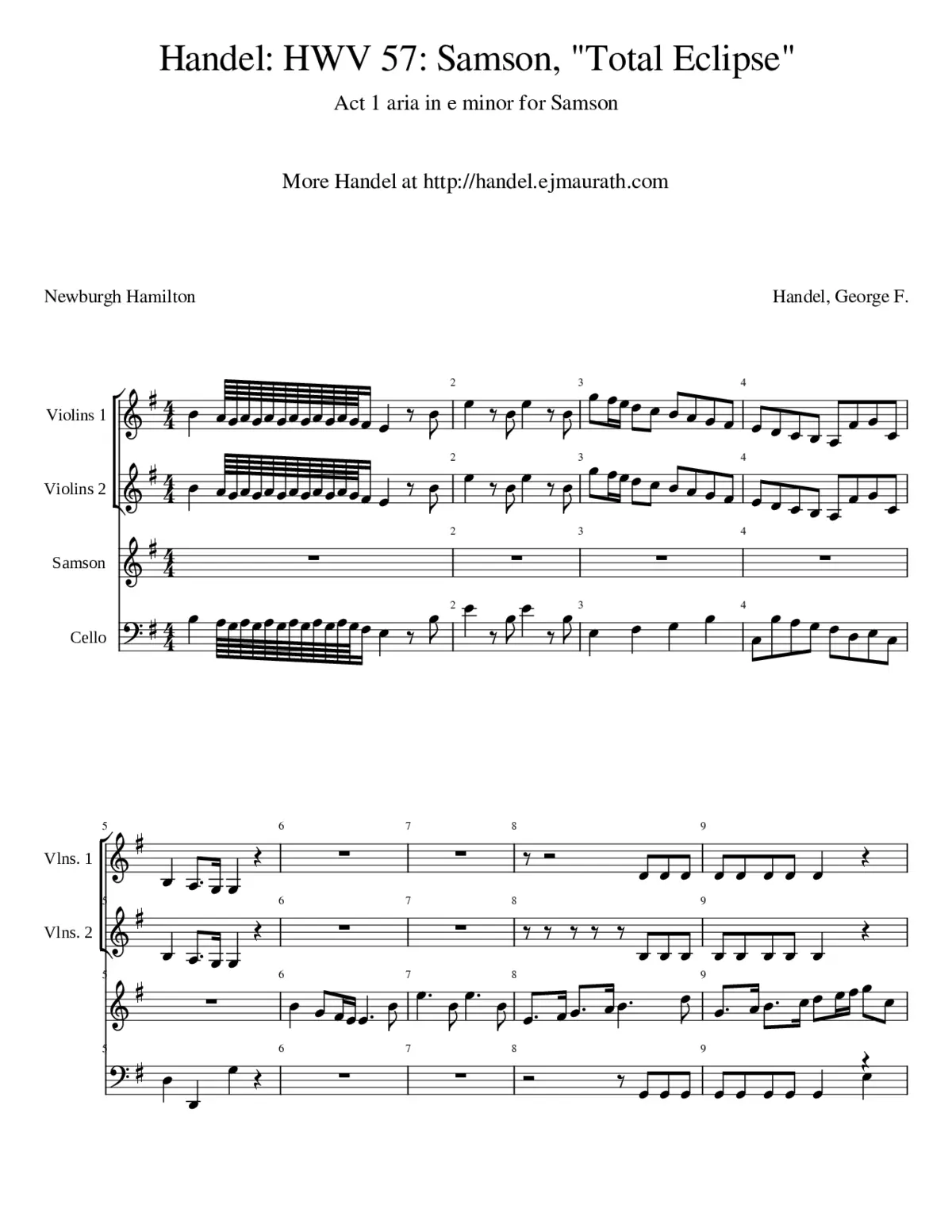 Samson HWV 57 - Page 1